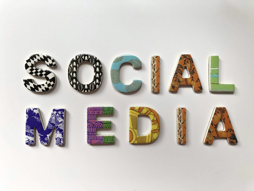 Social Media in letters