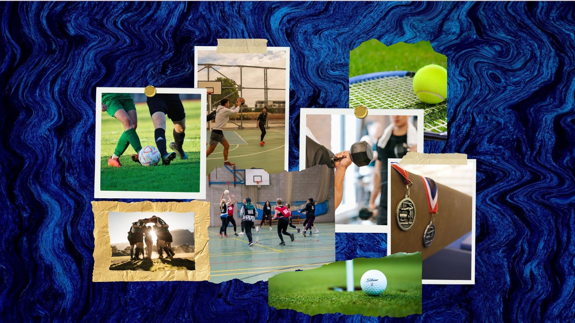 Collage of sports photos
